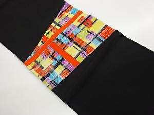 塩瀬変わり格子模様名古屋帯